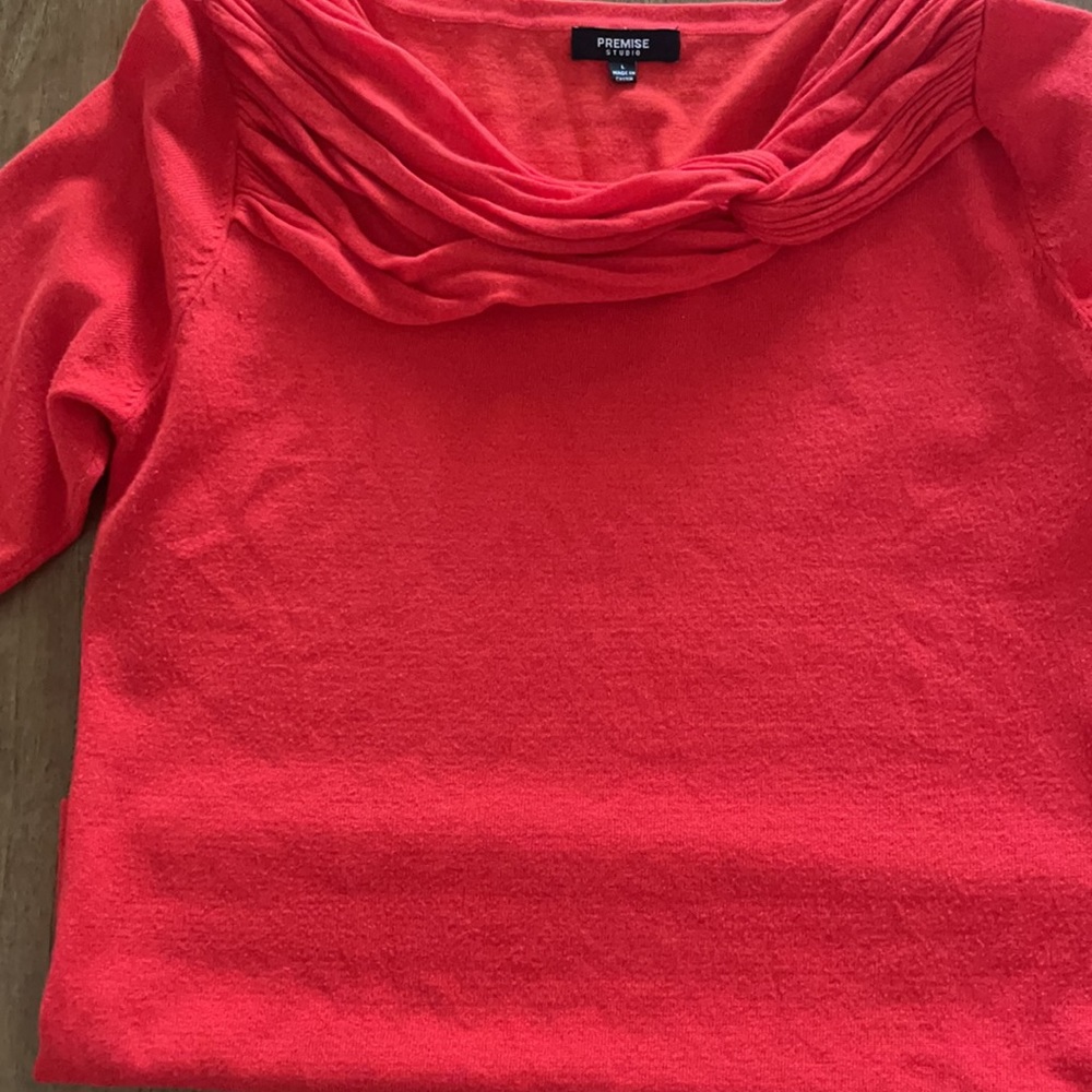 Red Blouse long sleeve sweatshirt